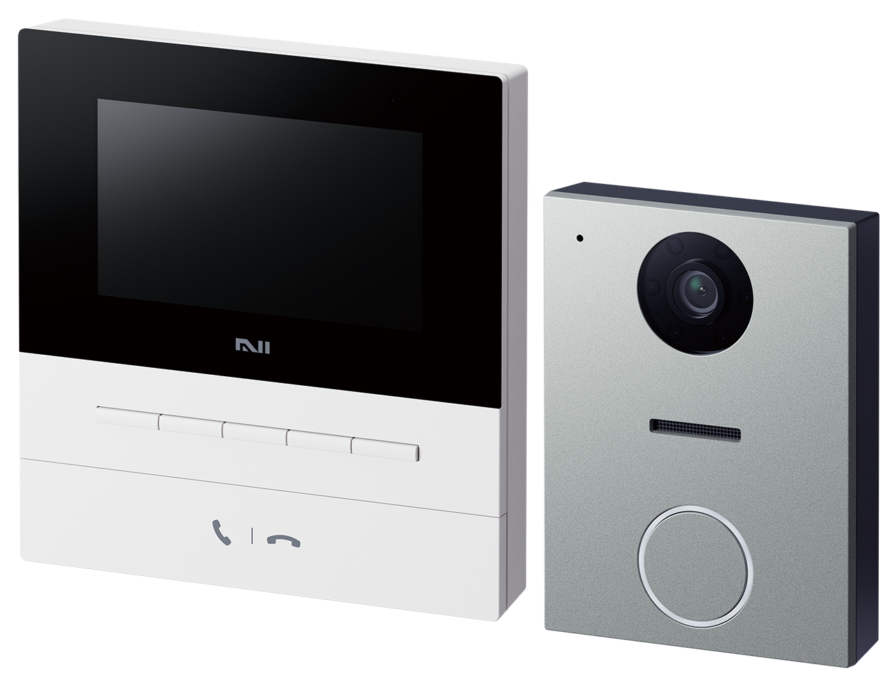 Nasta Interphone 2 ホワイトとシルバーのセット